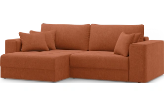 Диван угловой двухместный Конте, модель 036, Danco 412 (оранжевый)