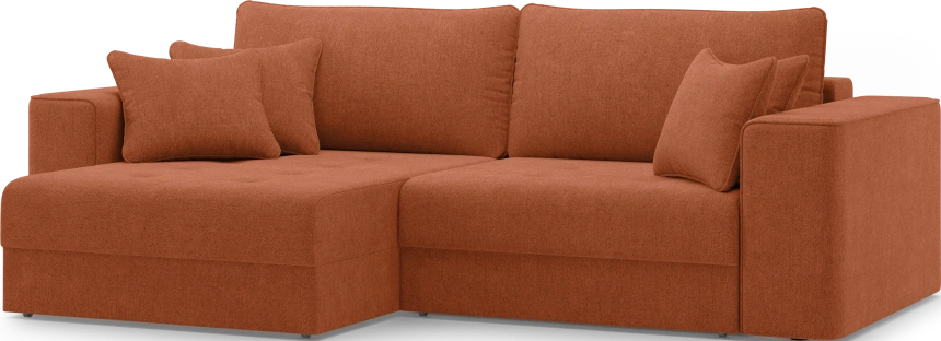 Диван угловой двухместный Конте, модель 036, Danco 412 (оранжевый)