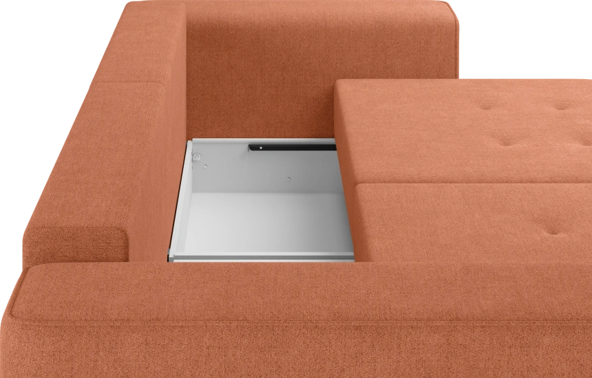 Диван угловой двухместный Конте, модель 036, Danco 412 (оранжевый)