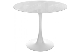 Кухонный стол Tulip, 90x90x74, стекло, super white glass