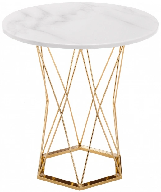 Журнальный столик Melan, 60х70, белый / золотой
