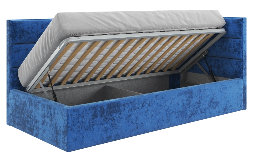 Кровать Эмили 90x200 Kioto denim Левый