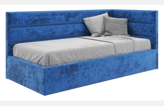 Кровать Эмили 90x200 Kioto denim Левый
