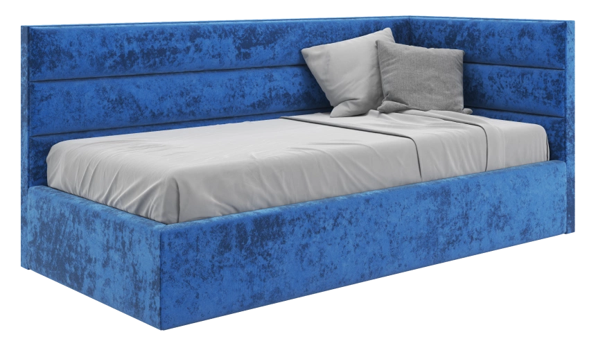 Кровать Эмили 90x200 Kioto denim Левый