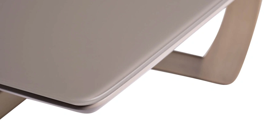 Журнальный стол Space, 120x120x40, МДФ, стекло, серый / бронза