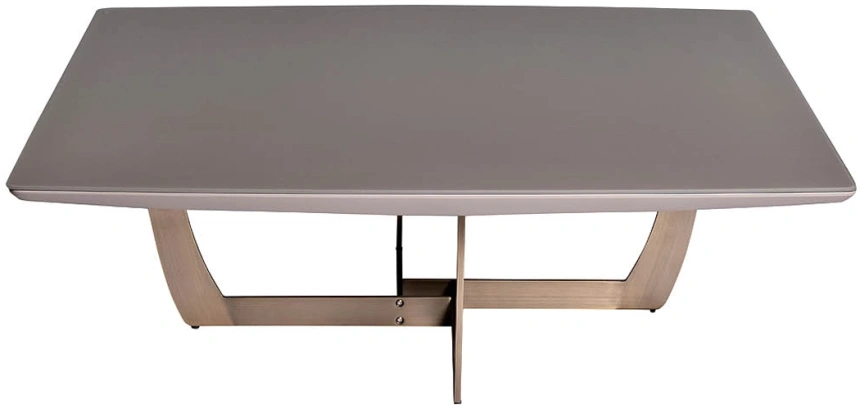 Журнальный стол Space, 120x120x40, МДФ, стекло, серый / бронза