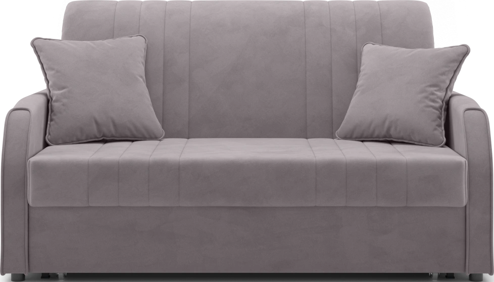 ​Диван прямой Сантос 140, модель 053, Velutto 08 (серый)