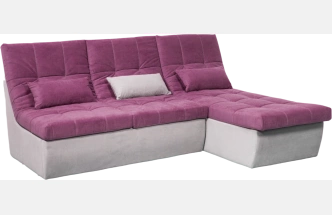 Диван прямой София 2, 228 на 170, ткань Tenerife elderberry, Tenerife silver