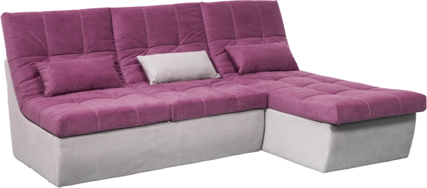 Диван прямой София 2, 228 на 170, ткань Tenerife elderberry, Tenerife silver