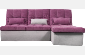 Диван прямой София 2, 228 на 170, ткань Tenerife elderberry, Tenerife silver
