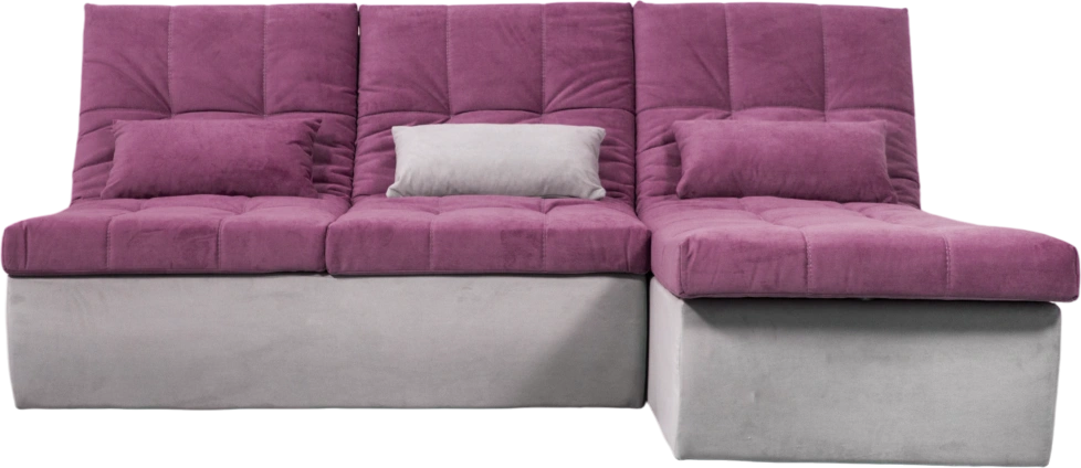 Диван прямой София 2, 228 на 170, ткань Tenerife elderberry, Tenerife silver