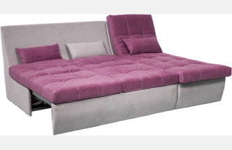 Диван прямой София 2, 228 на 170, ткань Tenerife elderberry, Tenerife silver