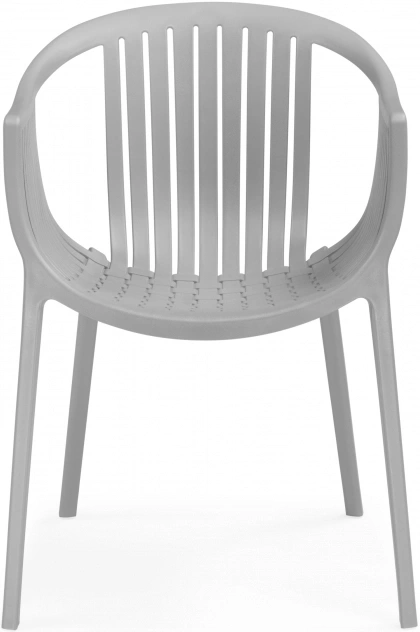 Стул-кресло Боркас, с подлокотниками, пластик серый