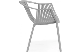 Стул-кресло Боркас, с подлокотниками, пластик серый