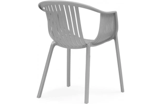 Стул-кресло Боркас, с подлокотниками, пластик серый