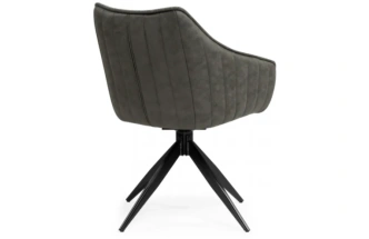 Стул Kansas, поворотный 360, серый / тёмно-серый / чёрный