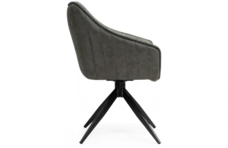 Стул Kansas, поворотный 360, серый / тёмно-серый / чёрный