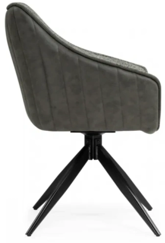 Стул  Kansas, поворотный 360, серый / тёмно-серый / чёрный