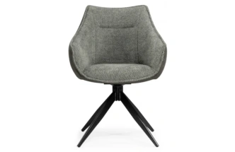 Стул Kansas, поворотный 360, серый / тёмно-серый / чёрный