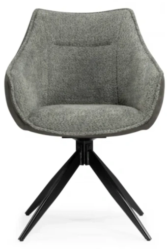 Стул  Kansas, поворотный 360, серый / тёмно-серый / чёрный