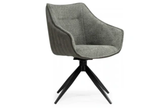 Стул Kansas, поворотный 360, серый / тёмно-серый / чёрный