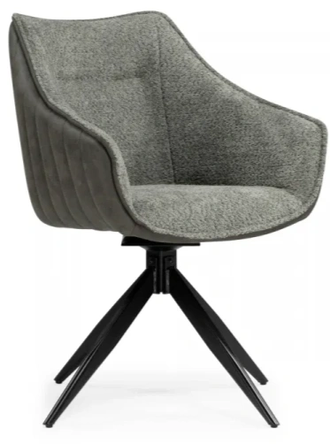 Стул  Kansas, поворотный 360, серый / тёмно-серый / чёрный