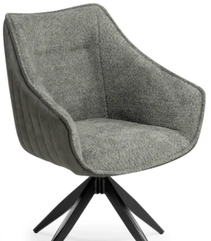 Стул  Kansas, поворотный 360, серый / тёмно-серый / чёрный