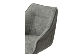 Стул Kansas, поворотный 360, серый / тёмно-серый / чёрный