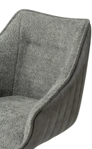 Стул  Kansas, поворотный 360, серый / тёмно-серый / чёрный