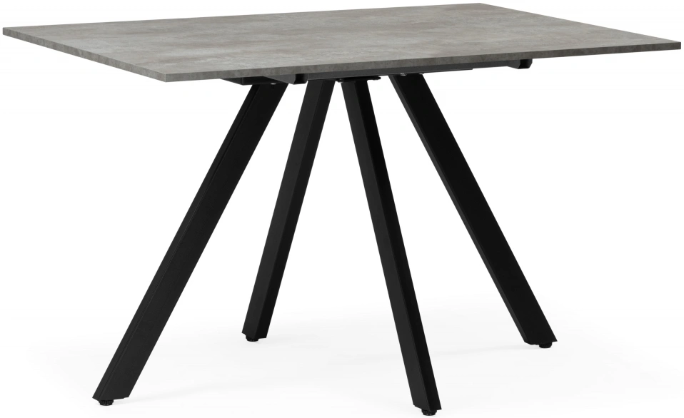 Кухонный стол раздвижной Keon 116, цемент / черный
