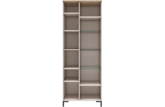 Шкаф со стеклом Тоскана, 79x213 Кашемир серый