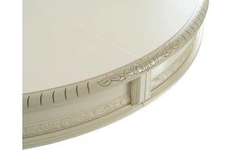 Кухонный обеденный раздвижной стол Альфред, 110(160)х110х80, крем