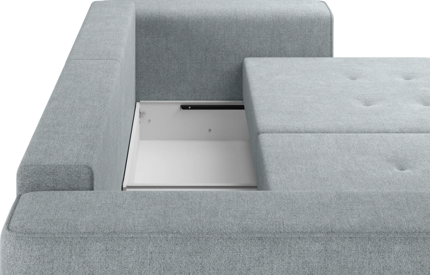 Диван угловой двухместный Конте, модель 036, Danco 995 (серый)