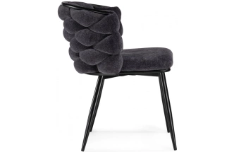 Стул Rendi, дизайнерский, мягкий, gray-blue / black