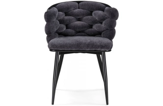 Стул Rendi, дизайнерский, мягкий, gray-blue / black