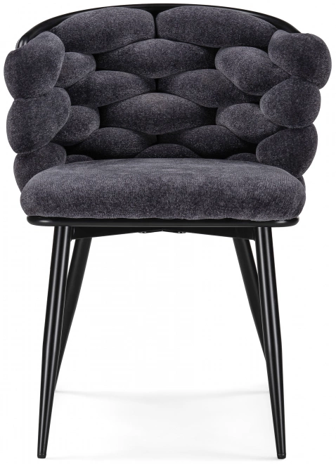Стул Rendi, дизайнерский, мягкий, gray-blue / black