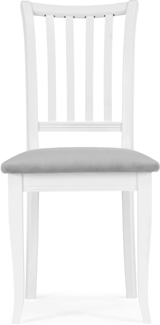 Деревянный стул Фрезино, велюр серый / белый