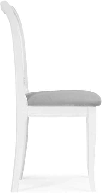 Деревянный стул Фрезино, велюр серый / белый