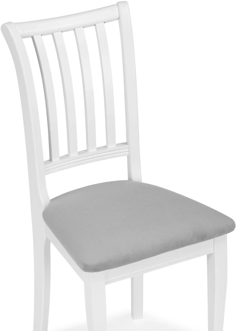 Деревянный стул Фрезино, велюр серый / белый