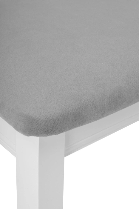 Деревянный стул Фрезино, велюр серый / белый