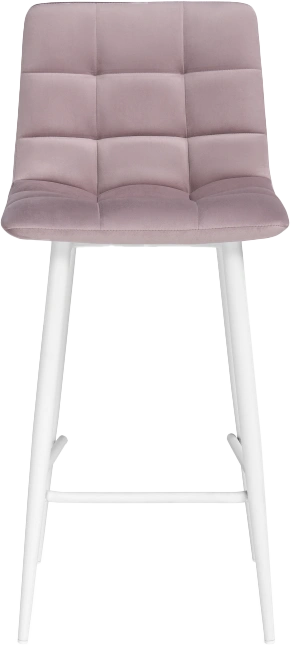Полубарный стул Чилли К, на металлокаркасе, розовый / белый