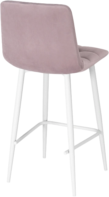 Полубарный стул Чилли К, на металлокаркасе, розовый / белый