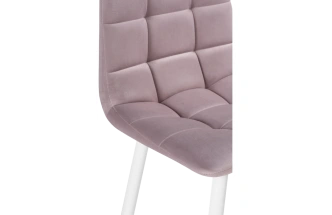 Полубарный стул Чилли К, на металлокаркасе, розовый / белый
