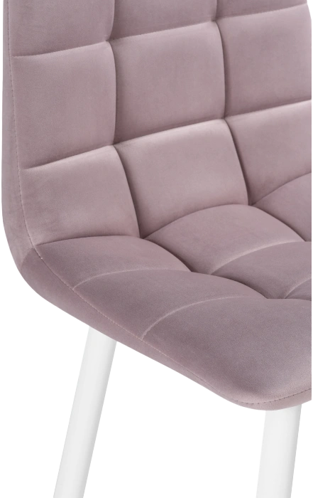 Полубарный стул Чилли К, на металлокаркасе, розовый / белый