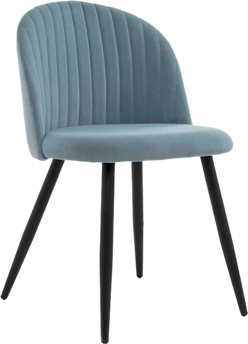 Стул Gabi 1, мягкий, light blue / black