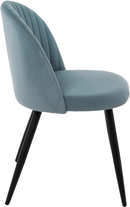Стул Gabi 1, мягкий, light blue / black