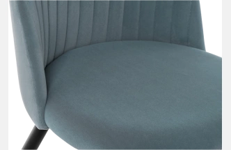 Стул Gabi 1, мягкий, light blue / black