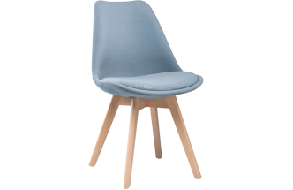 Стул Bonuss, велюр, light blue / wood