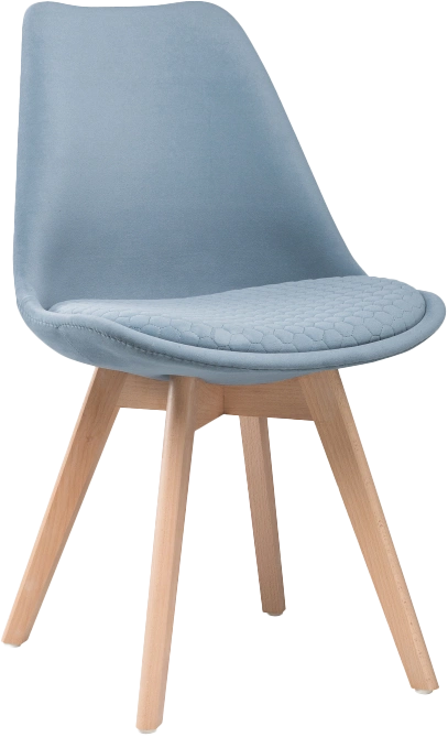 Стул Bonuss, велюр, light blue / wood