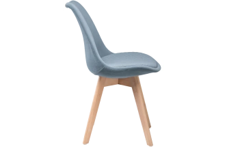 Стул Bonuss, велюр, light blue / wood